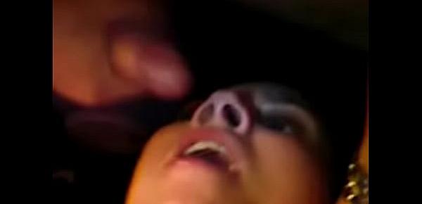  gf eating stangers load and makes herself cum